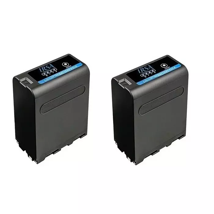 LRSA L-Series Lithium-Ion Battery Pack Rechargeable 12000 mAh Capacity 7.4 V Voltage Black, NP-F980 PRO (Pack of 2 Pcs)