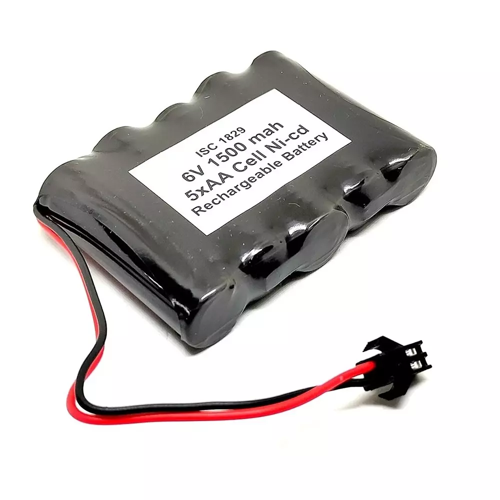 invento-rechargeable-battery-5-cell-aa-ni-cd-6-v-output-voltage-1500-mah-with-6-v2-a-dc-adaptor-charger-charger-cable-isc-1829-z1-pack-of-2-kit