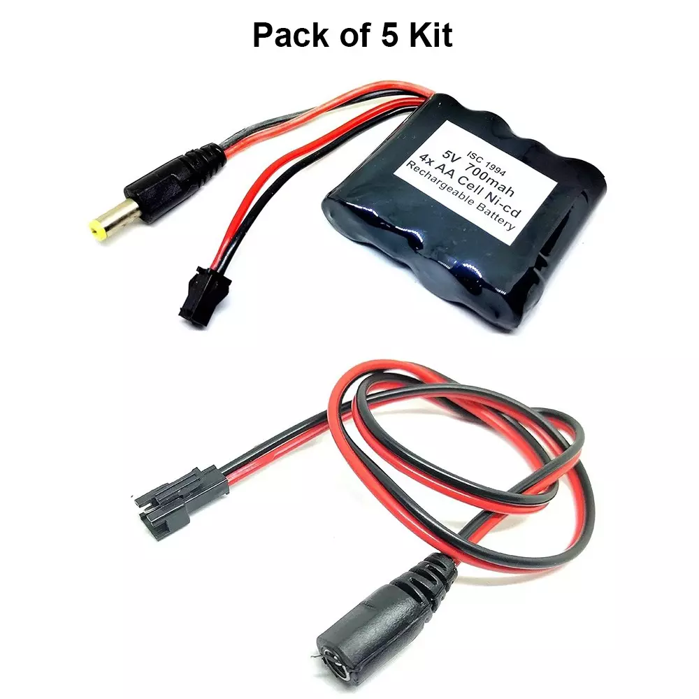 invento-rechargeable-battery-pack-ni-cd-12-v-x-4-aa-cell-5-v-700-mah-with-55-mm-male-dc-jack-55-mm-female-dc-jack-plug-wire-isc-1994-f3-pack-of-5-kit