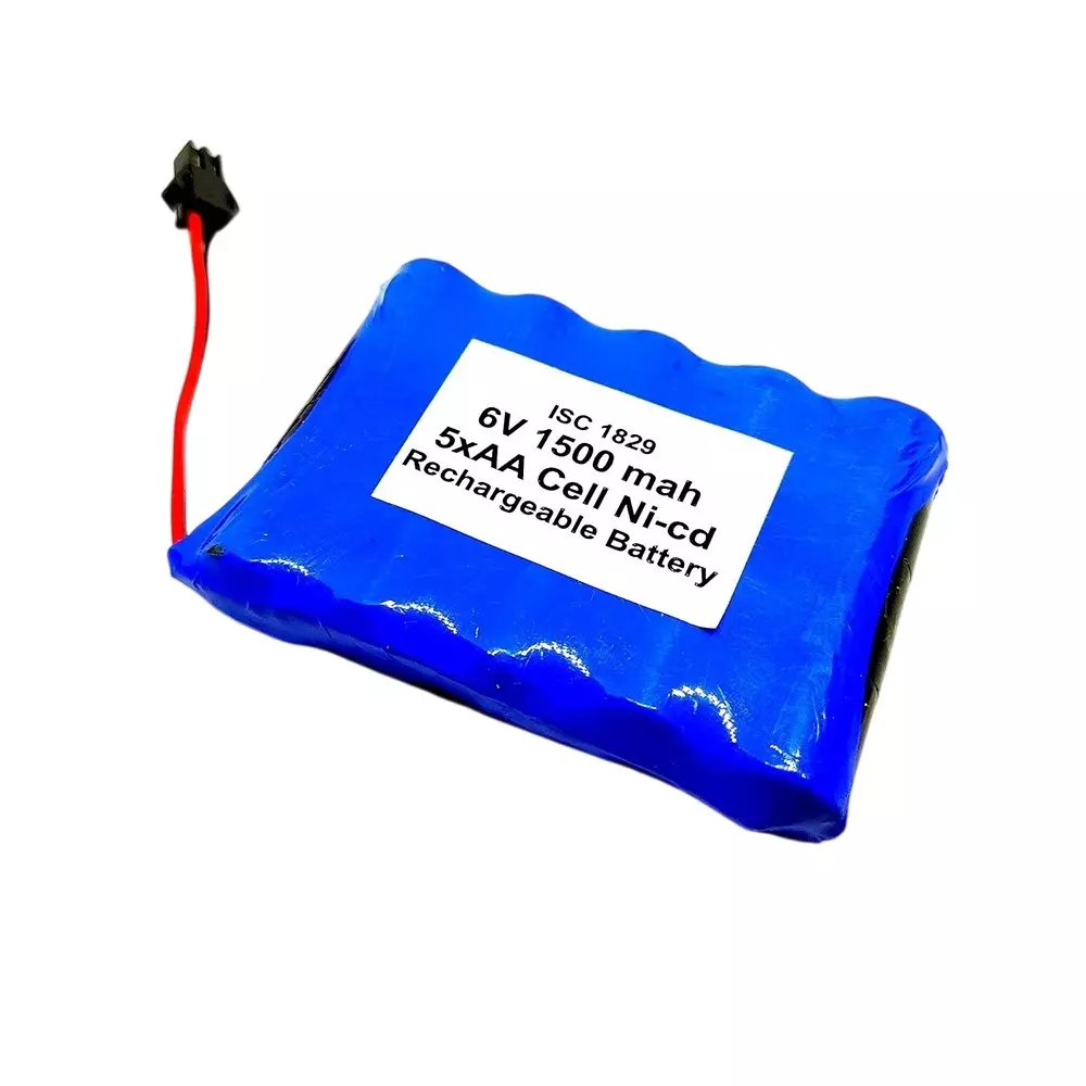 Invento Ni-Cd Rechargeable Battery Pack 1500 mAh Capacity 1.2V x 5 AA Cell, ISC 1829-X1