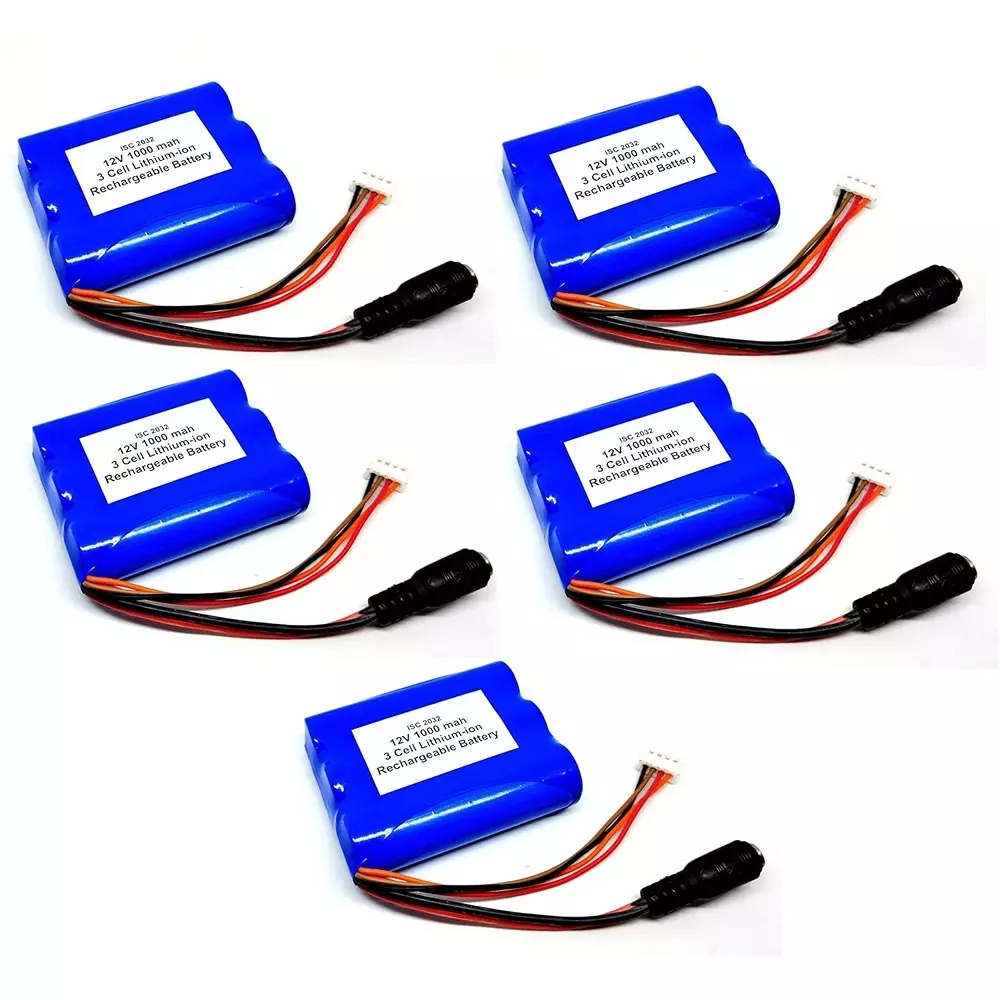 invento-lithium-ion-rechargeable-battery-pack-with-charging-port-1000-mah-capacity-37v-x-3-cell-isc-2032-3-pack-of-5-pcs