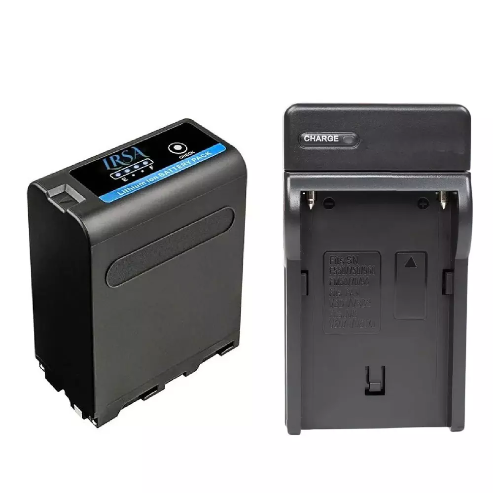 LRSA Lithium-Ion Battery 56000 mAh Capacity with 100-240 V Single LED Fast Charger, Black