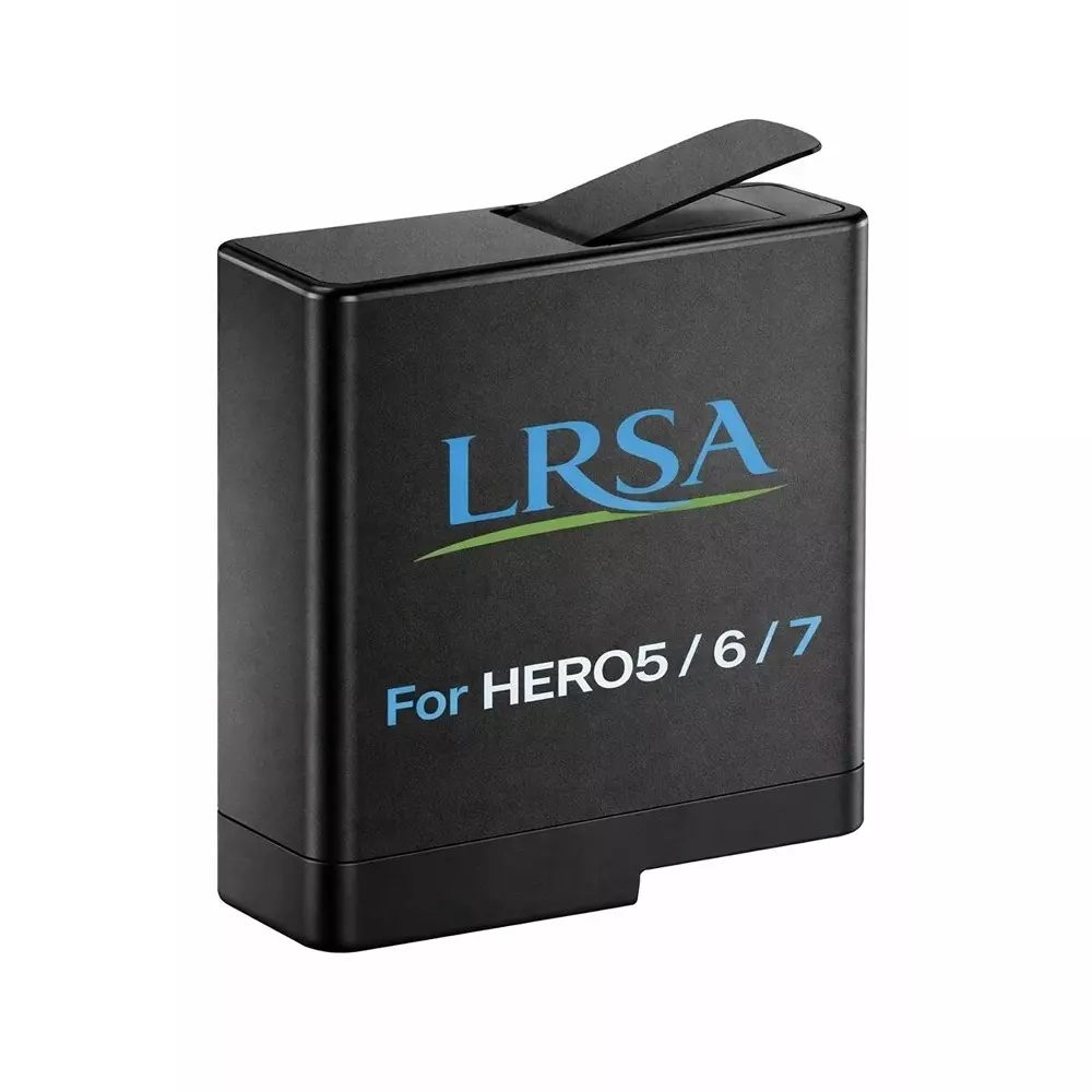 LRSA Rechargeable Lithium-ion Battery 1220 mAh Capacity 3.85 V Voltage for GoPro Hero 5/6/7, AABAT-001