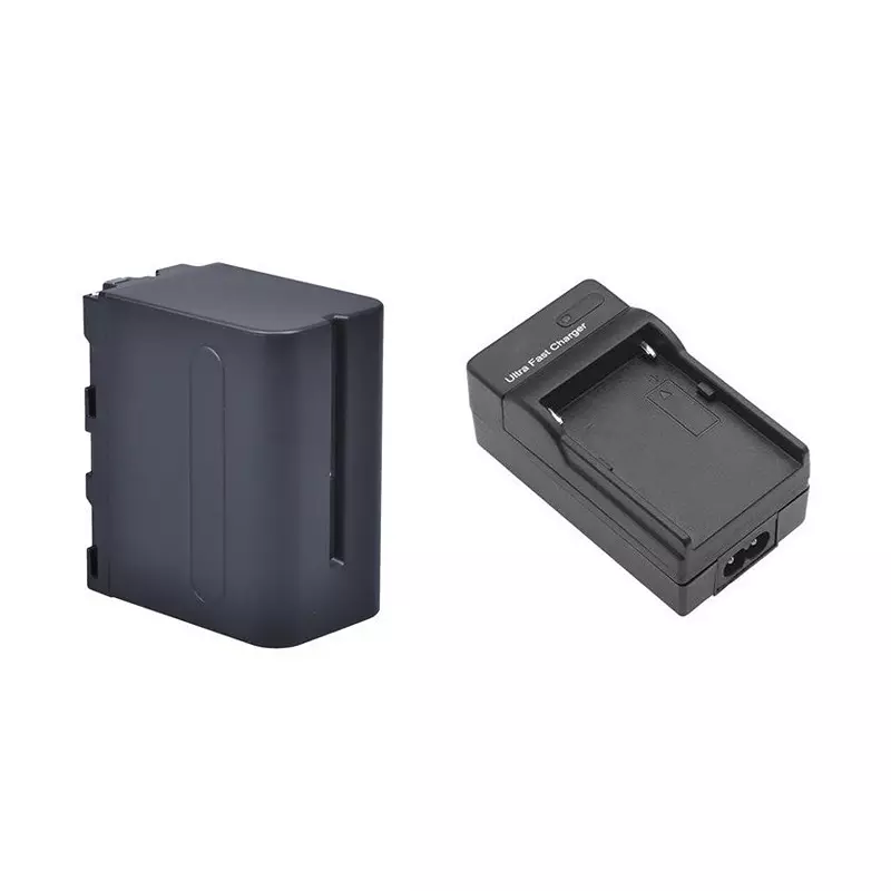 LRSA Video Camera Battery Lithium-Ion 44800 mAh 7.2 V Voltage with Single LED Charger, NP F980