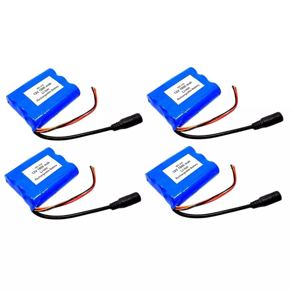 Invento Li-ion Rechargeable Battery Pack 11.1-12 V Voltage 1800 mAh Capacity 55x65x18 mm Size, ISC 519-2 (Pack of 4 Pcs)