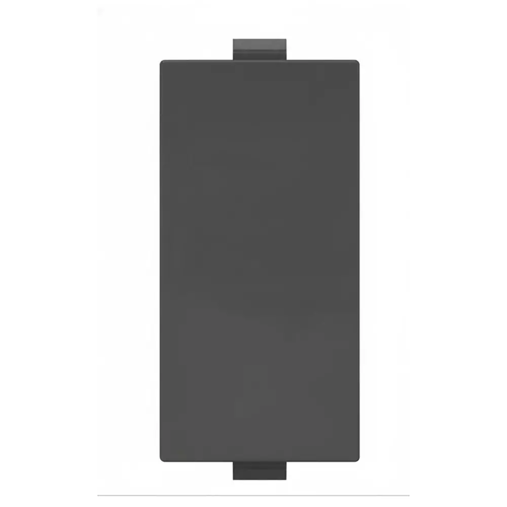 Anchor Roma Plus Blank Plate 1 Module Black PVC Plastic for Industrial Use, 279684