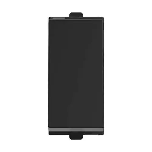 Polycab Etira Blank Plate Dark Black 1 Module Polycarbonate for Industrial & Commercial Use