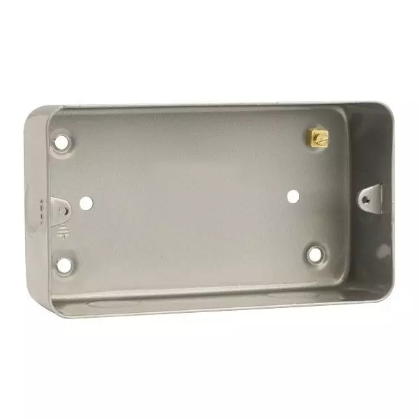 RS PRO Back Box Metal Grey 76 mm 136 mm 40 mm, 2554754 (Pack of 5 Pcs)