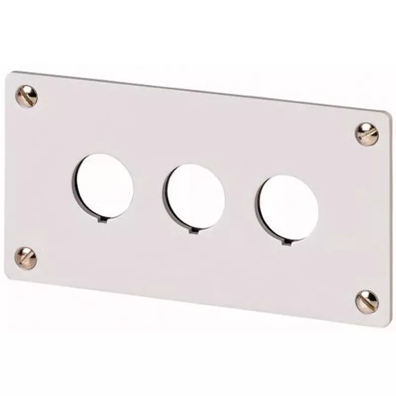 EATON Control Box Polished aluminum Box Material 22.0 Cutout Diameter 3 Number of Holes, M22-E3