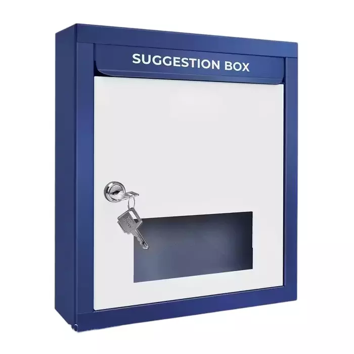 mahakal-suggestion-box-with-lock-key-blue-white-square-shape-metal-32-cm-height-wall-mounted-for-collage-office-hospital-use