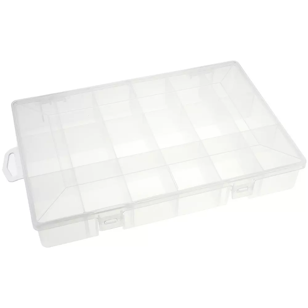 RS PRO Compartment Box Polypropylene Transparent 40 mm 280 mm 180 mm, 4503446