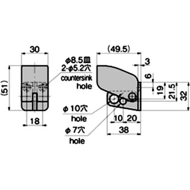 TAKIGEN Stainless Steel Padlock Auxiliary Bracket, AC-1025-PDL