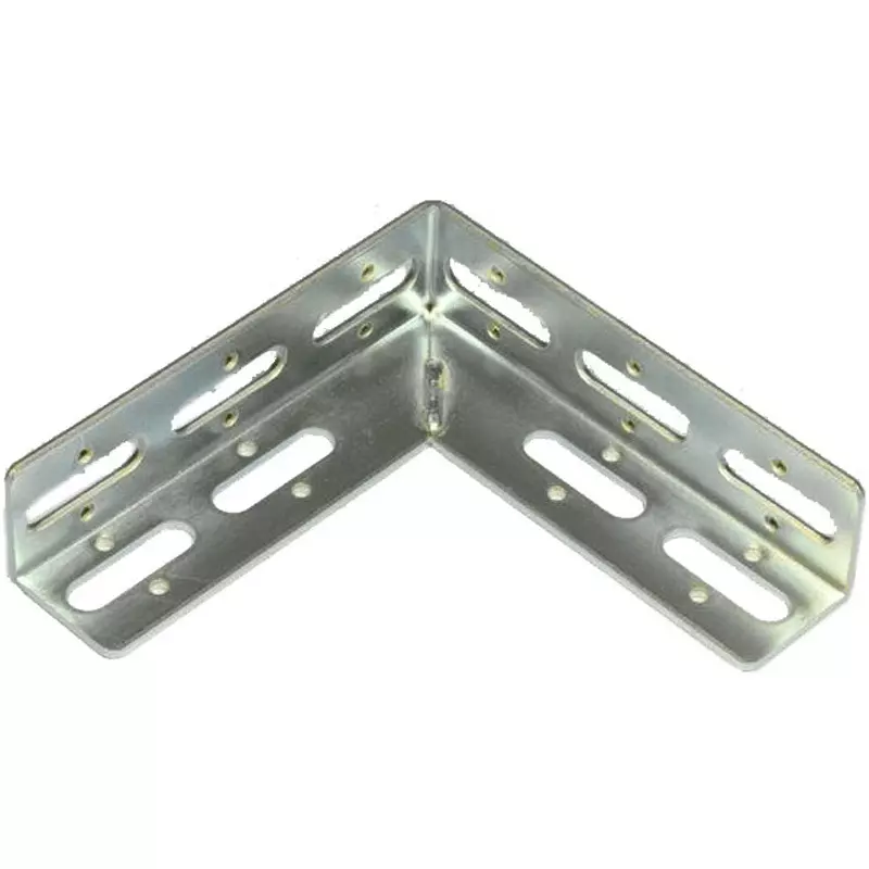 Kameda Denki L-Shaped Bracket M8.M10.W3/8 Compatible Bolt 0.38 kg Mass Unichrome Surface Finish Type, LB-1WP-UN