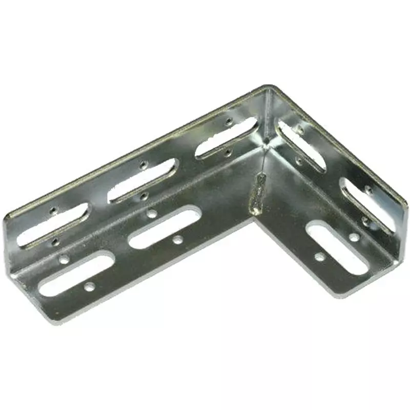 Kameda Denki L-Shaped Bracket M8.M10.W3/8 Compatible Bolt 0.31 kg Mass Unichrome Surface Finish Type, LB-0WP-UN