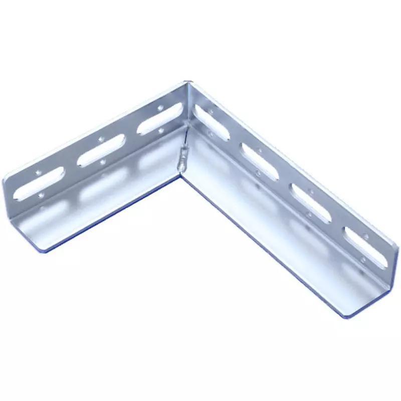 Kameda Denki L-Shaped Bracket M8/M10.W3/8 Applicable Bolt Diameter 0.58 kg Mass Unichrome Surface Finish Type, LB-2R-UN