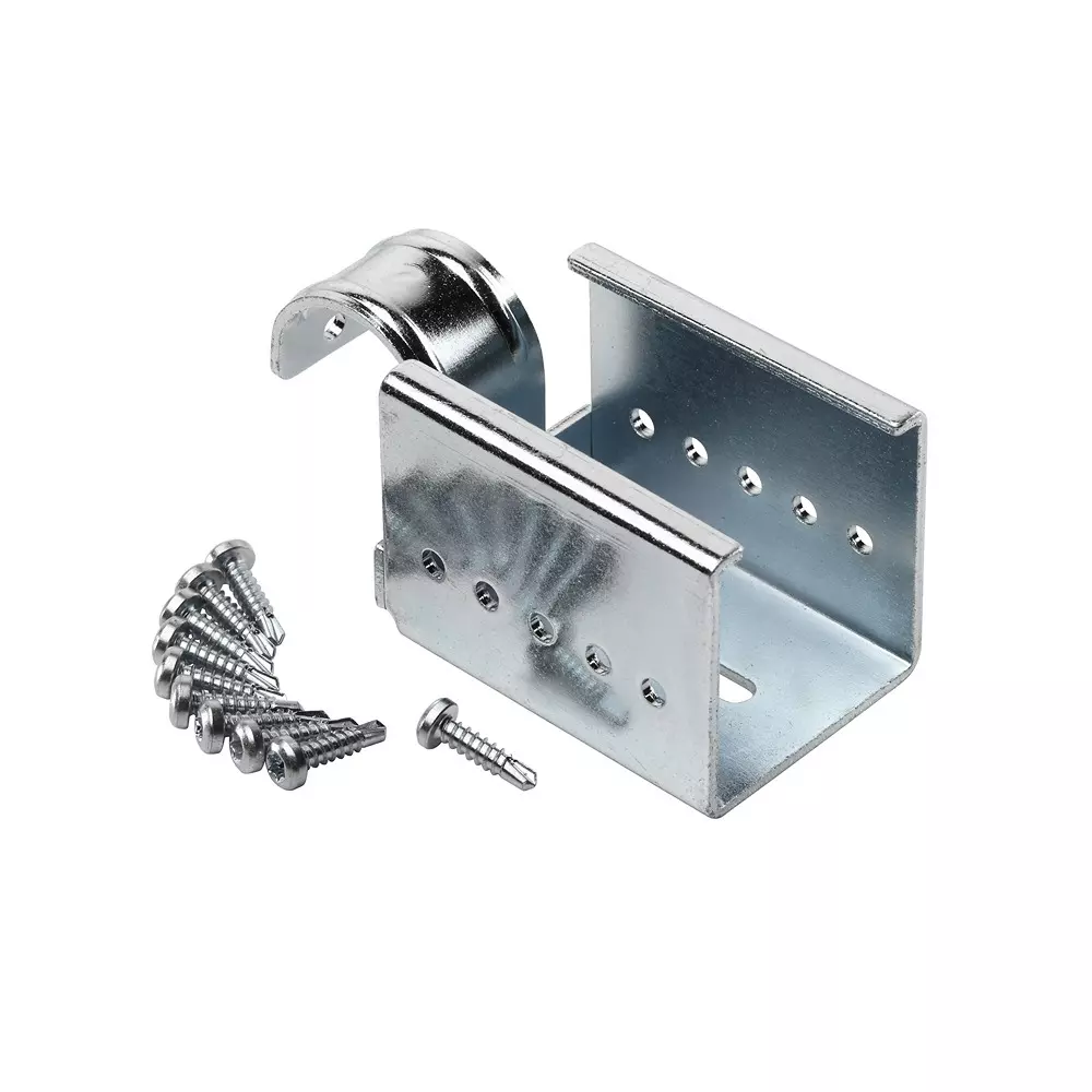RS PRO Guide Rail Bracket Steel 44 mm 90 mm, 2299206 (Pack of 10 Pcs)