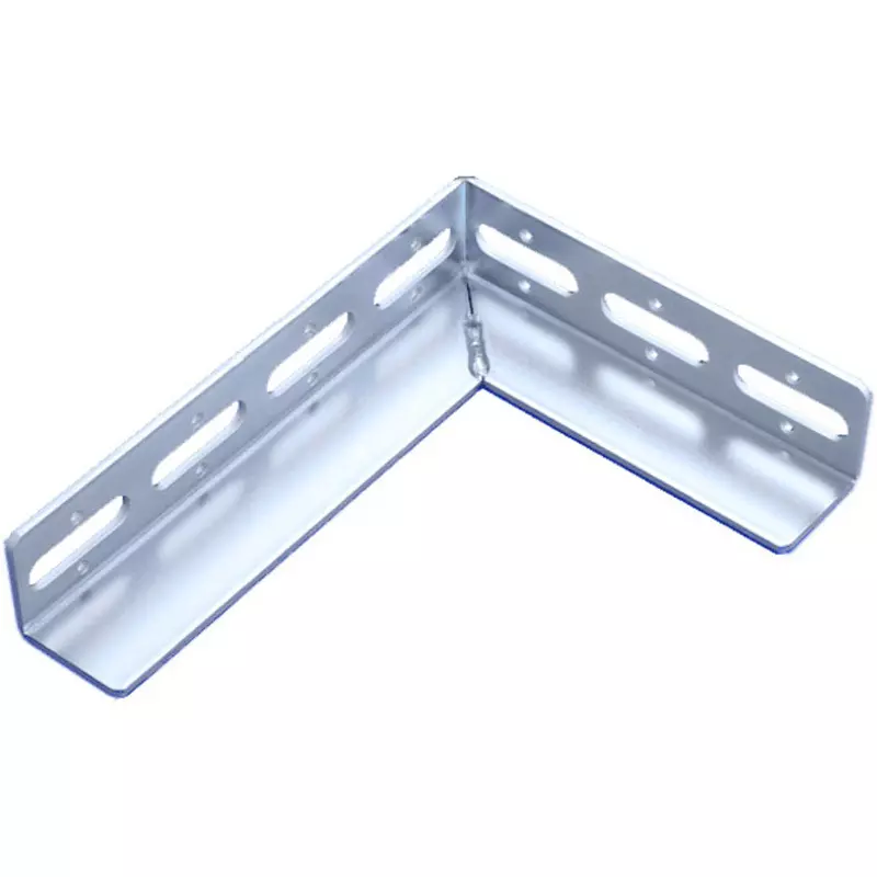Kameda Denki L-Shaped Bracket M8.M10.W3/8 Compatible Bolt 0.58 kg Mass Unichrome Surface Finish Type, LB-2-UN