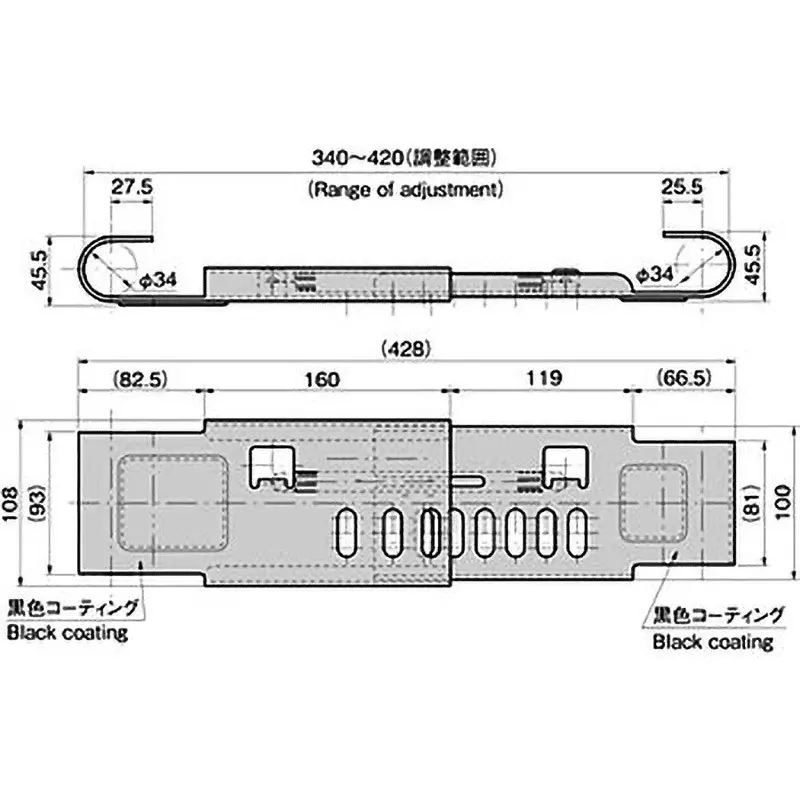 TAKIGEN Sealing Bracket for Door, C-1800-D34
