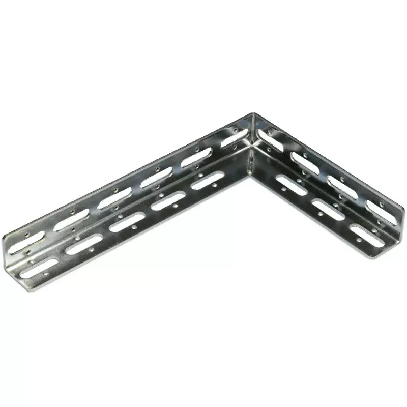 Kameda Denki L-Shaped Bracket M8.M10.W3/8 Compatible Bolt 0.63 kg Mass Unichrome Surface Finish Type, LB-3WP-UN