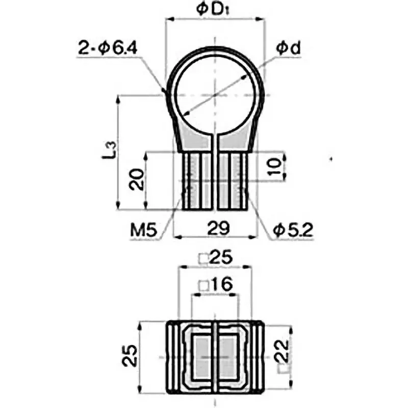 TAKIGEN Stainless Steel Pipe Joint Bracket, A-1219-2-2