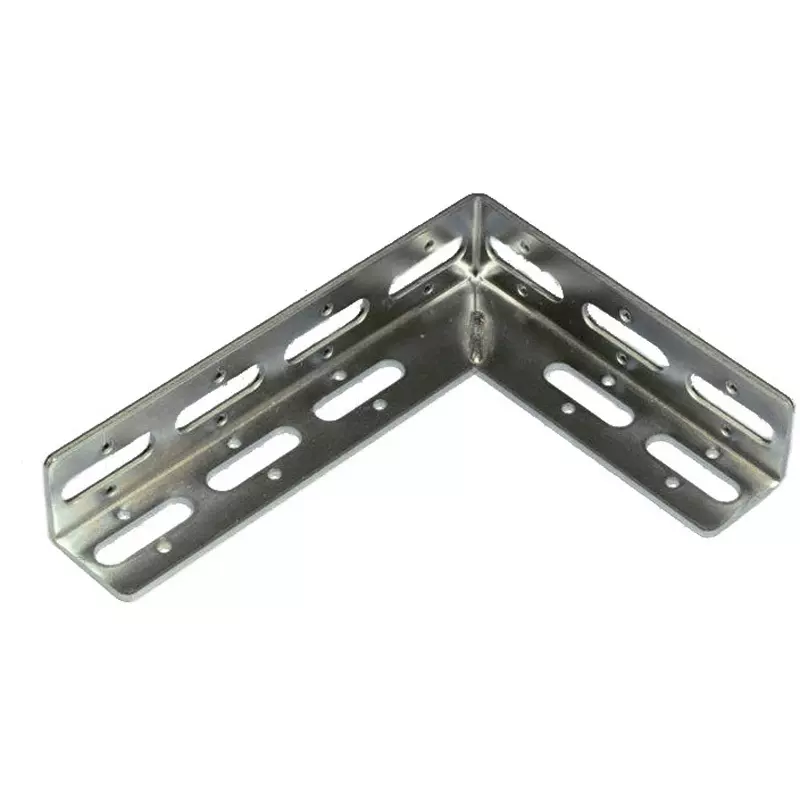 Kameda Denki L-Shaped Bracket M8.M10.W3/8 Compatible Bolt 0.44 kg Mass Unichrome Surface Finish Type, LB-2WP-UN