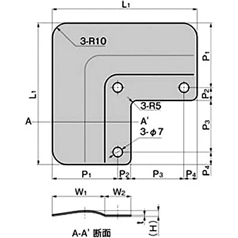 TAKIGEN Stainless Steel Corner Bracket, FC-1784-C-2