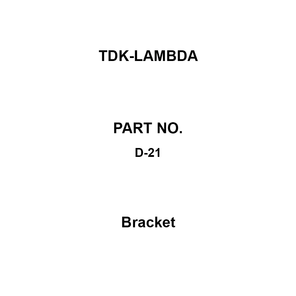 TDK-LAMBDA Bracket Correspondence Rohs Directive ZWS10 B Compatible Models, D-21