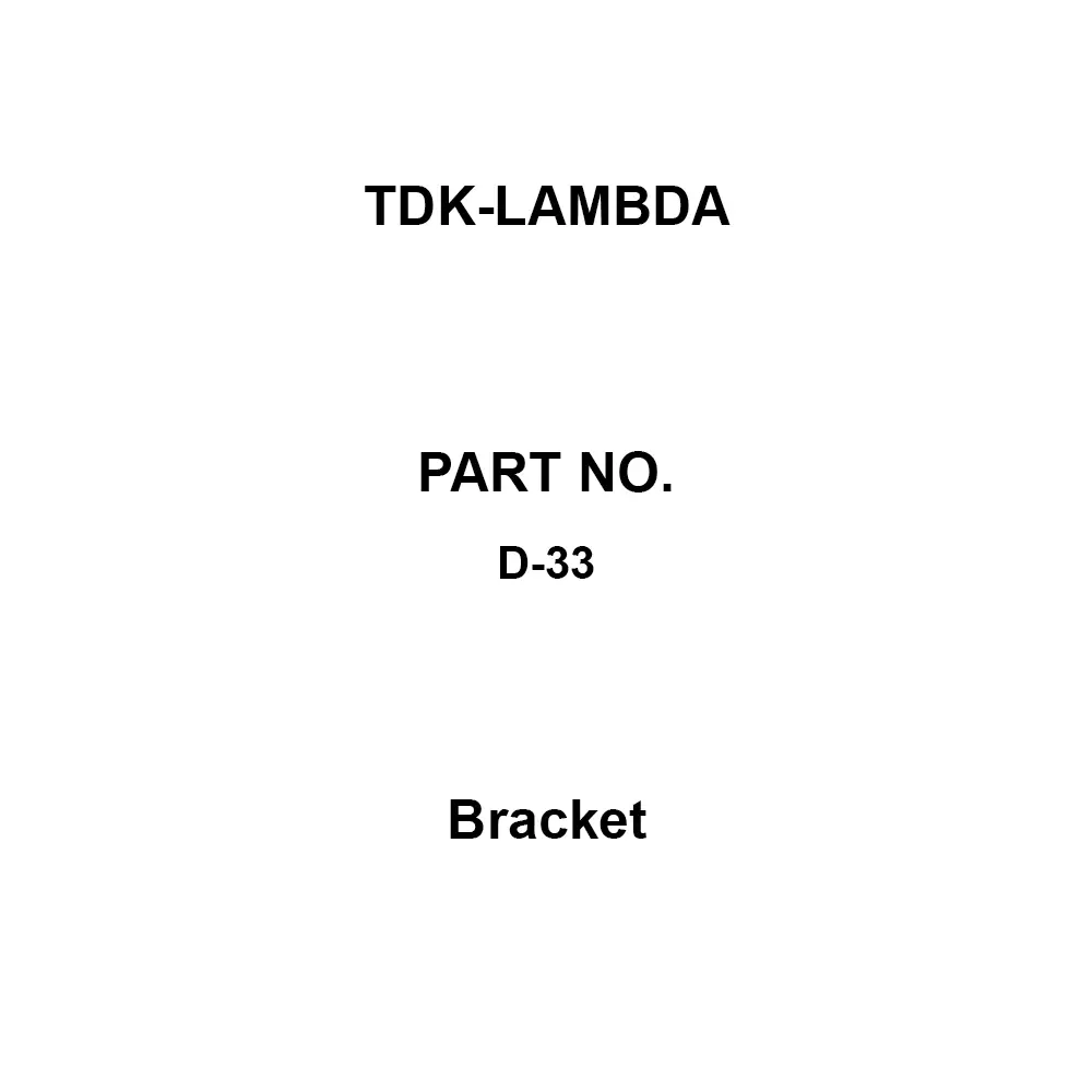 TDK-LAMBDA Bracket Correspondence Rohs Directive HMS80, HMS100, HMS150 Compatible Models, D-33