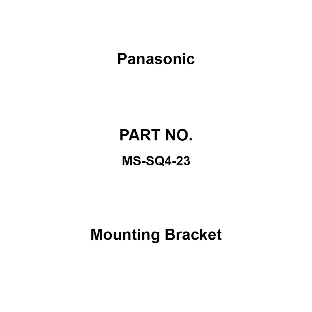 Panasonic Mounting Bracket PVC Material For chemicals Type, MS-SQ4-23