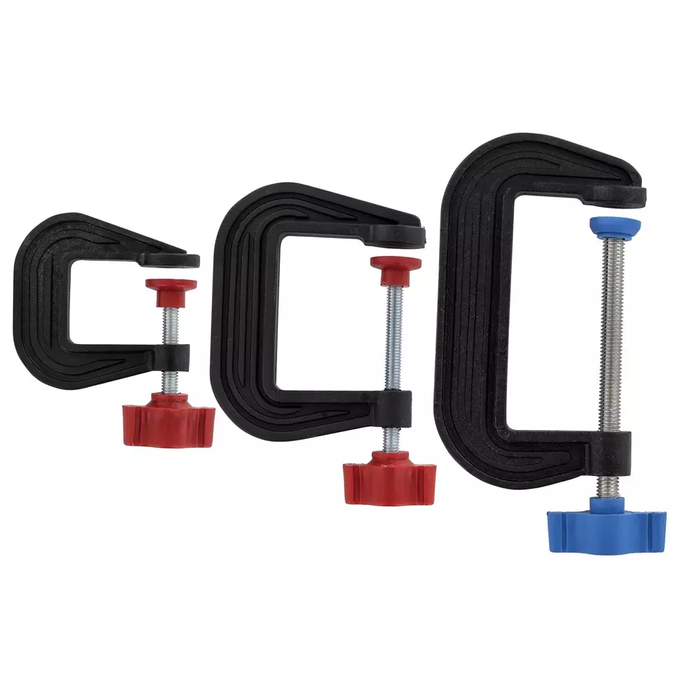 MULTICOMP PRO G Clamp Set 3 Pieces of 25 mm, 50 & 75 Clamps Kit Contents, MP012469