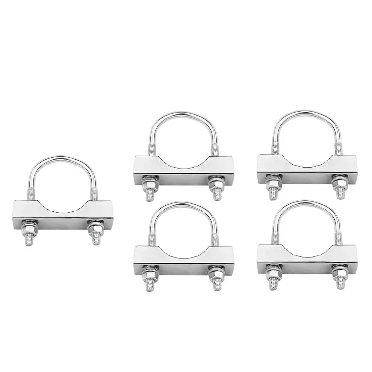 NBR U Clamp and Cut Clamp Stainless Steel Material for Antenna, MIC001-13 (Pack of 5)