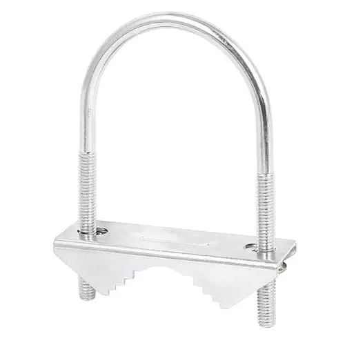 GENERIC U and Cut Clamp Stainless Steel with Nut and Washer Silver, MIC001-7