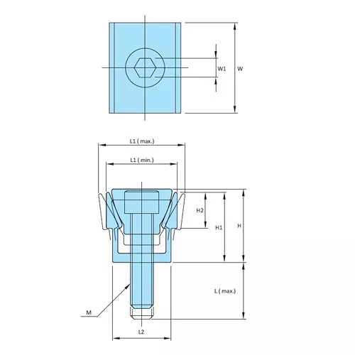 STEEL-SMITH Wedge Clamps 11000 N Clamping Force, 25 N.m Screw Stroke, 3107-05