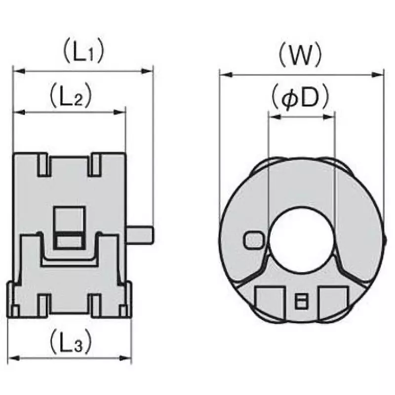 TAKIGEN Ferrite Clamp Φ26.5 mm Maximum Cable Diameter 58 g, C-920-FN-40