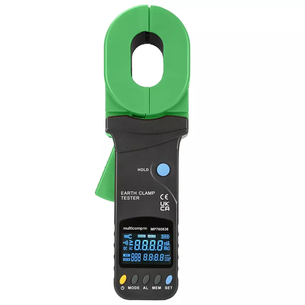 MULTICOMP PRO Earth Ground Tester 0.01 ohm to 1.2 kohm Resistance Measurement Range, MP760838