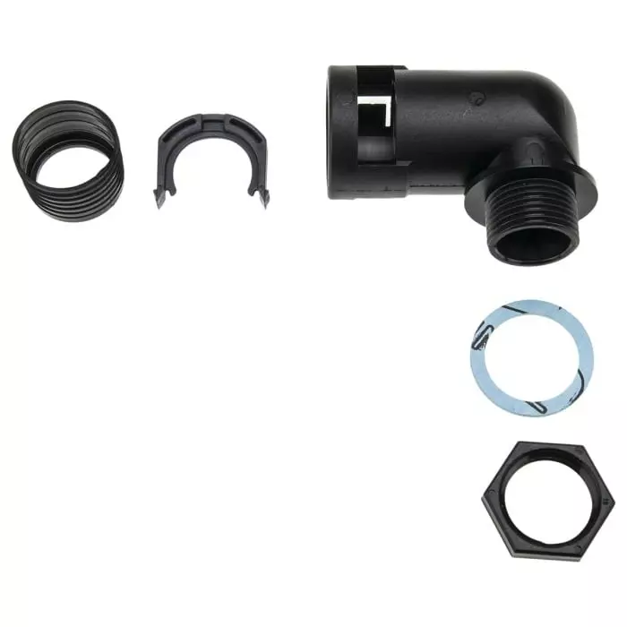 PMA 90Â° Elbow Cable Conduit Fitting 17 mm Nominal Size M20 PA 6 Black IP68 Rating, BVWV-M207 (Pack of 4)
