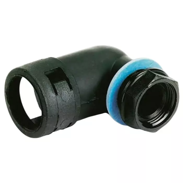 PMA 90Â° Elbow Cable Conduit Fitting 23 mm Nominal Size M25 PA 6 Black IP68 Rating, BVWV-M253 (Pack of 4)