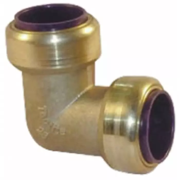 Pegler Yorkshire Brass Pipe Fitting 90° Push Fit Elbow Female to Female 15 mm, 65516 (Pack of 2)