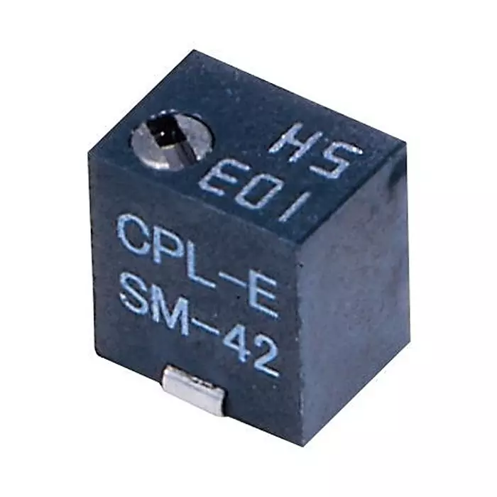 NIDEC COMPONENTS TRIMMER POT, CERMET, 1K, 11TURN, SMD, SM-42TW102