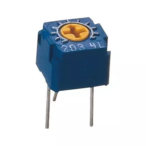 NIDEC COMPONENTS TRIMMER POT, CERMET, 200R, 1TURN, TH, CT-6EP201