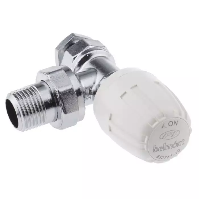 Pegler Yorkshire Chrome Plated Brass 15 mm Compression to 1/2 in BSP Manual Radiator Valve, 680007