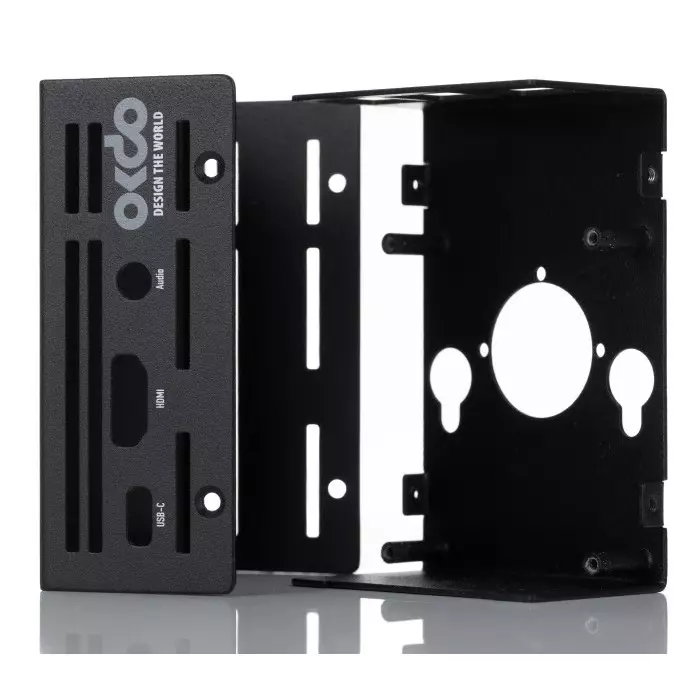 Okdo Metal ROCK SBC Case for use with ROCK 4 Model SE Single Board Computer Black, OKdo Rock 4 SE Case