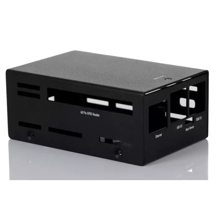 Okdo Metal ROCK SBC Case for use with ROCK 4 Model SE Single Board Computer Black, OKdo Rock 4 SE Case