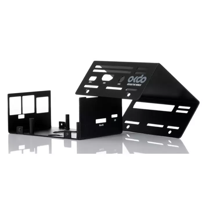 Okdo Metal ROCK SBC Case for use with ROCK 4 Model SE Single Board Computer Black, OKdo Rock 4 SE Case