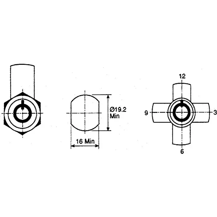 Euro-Locks a Lowe Fletcher group Company Tumbler Lock 21.2 mm Panel-to-Tongue 19.2x16 mm Cutout Key Unlock, 4322-0100BA