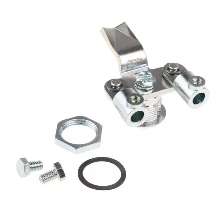 Steinbach & Vollman Three Point Key Lock Zinc, 14 mm Panel to Tongue Depth, 20.2x20.2 mm Panel Cutout, 3487078
