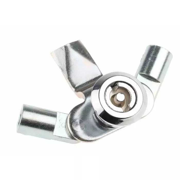 Steinbach & Vollman Three Point Key Lock Zinc, 14 mm Panel to Tongue Depth, 20.2x20.2 mm Panel Cutout, 3487078