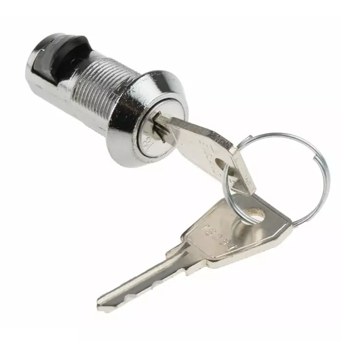 Euro-Locks Slam Key Lock 20 mm Panel to Tongue Depth, 16.5x14.5 mm Panel Cutout, 5836002