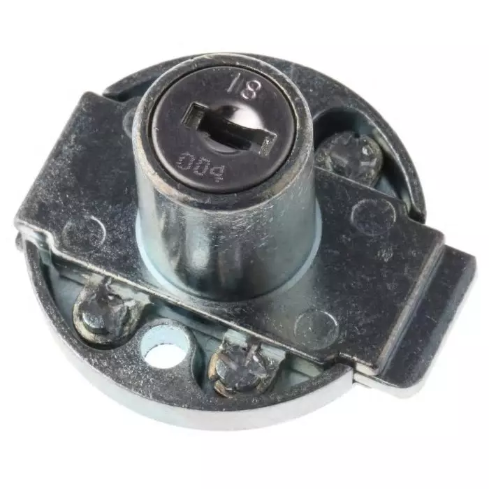 Euro-Locks Furniture Key Lock 19 mm Panel to Tongue Depth, 19.5 mm Panel Cutout Diameter, 5872037
