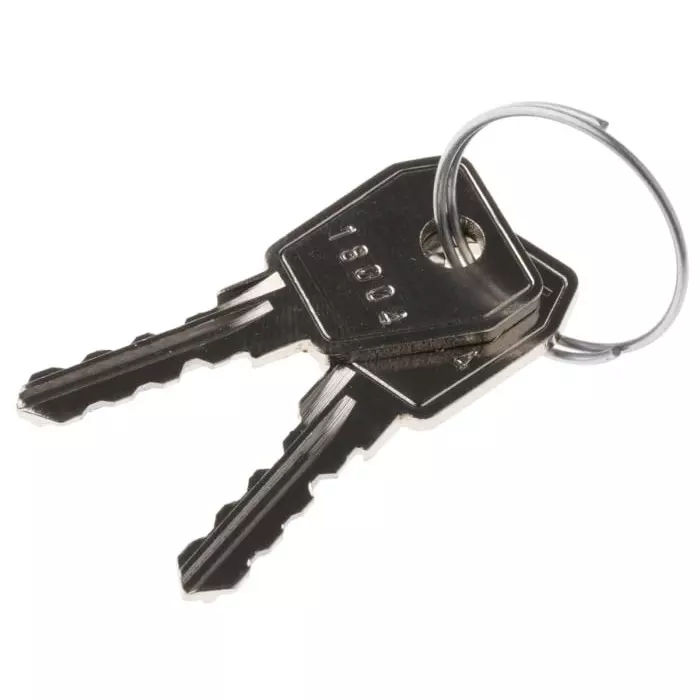 Euro-Locks Furniture Key Lock 19 mm Panel to Tongue Depth, 19.5 mm Panel Cutout Diameter, 5872037